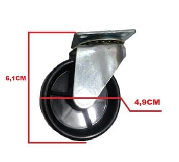RODA RODIZIO P/CLIMATIZADOR VENTISOL LINHA CLI-01 CLI-02 45LT - MOVEL TRASEIRA SEM TRAVA P/CLI01 CLI02 - *VENDIDA P/UNIDADE
