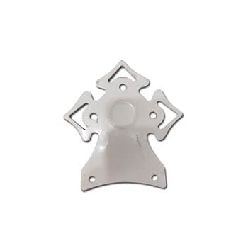 GARRA P/VENTILADOR VENTI-DELTA MOTOR MAIOR - COR CINZA 3-TRIANGULOS GRANDE - *VENDIDA P/UNIDADE - SUP. DAS PAS FUROS 6,0CM - TORNADO / RIOPRELUSTRES