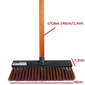 VASSOURĂO GARI PROFISSIONAL PRATIK PLÁSTICA 400 X 72MM COM CABO 1,4M