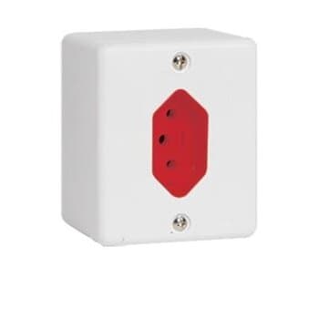 TOMADA 3PINOS 20A C/CAIXA DE SOBREPOR SISTEMA X BRANCA - TOMADA EXTERNA PLUG VERMELHO P/220VOLTS