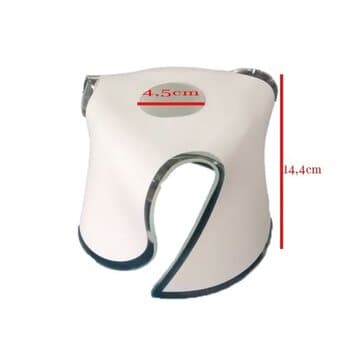 GLOBO CUPULA TULIPA DE VIDRO P/VENTILADOR DE TETO TRON LESTIA - PÉTALA DE VIDRO BRANCA C/BORDA CRISTAL - ENCAIXE NO SOQUETE 4,50CM