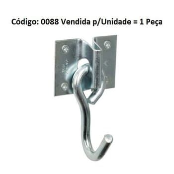 GANCHO DE REDE METAL ZINCADO DE APARAFUSAR - VAP305050 - *VENDIDO P/UNIDADE