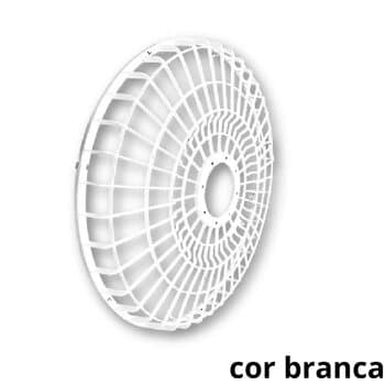 GRADE P/VENTILADOR 30CM LOREN SID TURBO ORBITAL 360ş - PLÁSTICA COR BRANCA - SERVE P/DIANTEIRA OU TRASEIRA - *VENDIDA P/UNIDADE