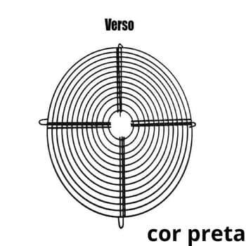 GRADE P/VENTILADOR 40CM CLIMATIZADOR EBONE FOG1 FOG2 FOG3 - METAL COR PRETA - PARTE TRASEIRA - *VENDIDA P/UNIDADE