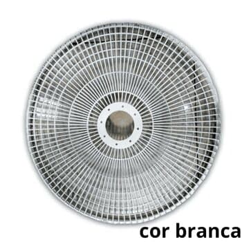 GRADE P/VENTILADOR 40CM LOREN SID ORBITAL 360ş - PLÁSTICA BRANCA+FECHADA - SERVE P/DIANTEIRA OU TRASEIRA - *VENDIDA P/UNIDADE - foto 1 de 3