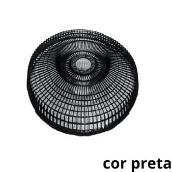 GRADE P/VENTILADOR 40CM LOREN SID ORBITAL 360ş - PLÁSTICA PRETA+FECHADA - SERVE P/DIANTEIRA OU TRASEIRA - *VENDIDA P/UNIDADE