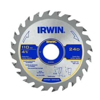 DISCO SERRA CIRCULAR WIDEA 4.3/8 24 DENTES 110MM BÁSICO - IRWIN