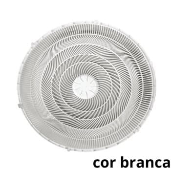 GRADE P/VENTILADOR 50CM VENTISOL - PLÁSTICA BRANCA 6TRAVAS MACHO DIANTEIRA P/NEW NOTOS TURBO ANTIGOS *VENDIDA P/UNIDADE
