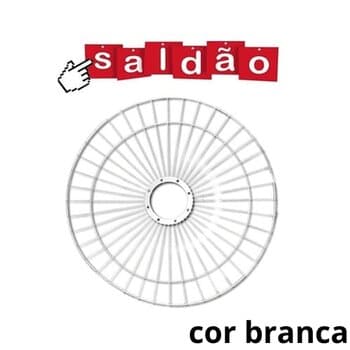 GRADE P/VENTILADOR 60CM LOREN SID TUFĂO TURBO COLUNA/PAREDE - METAL COR BRANCA 40FIOS - SERVE P/DIANTEIRA OU TRASEIRA - *VENDIDA P/UNIDADE *SALDĂO*