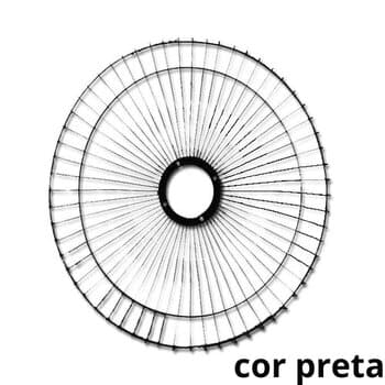 GRADE P/VENTILADOR 60CM LOREN SID TUFĂO TURBO COLUNA/PAREDE - METAL COR PRETA 40FIOS - SERVE P/DIANTEIRA OU TRASEIRA - *VENDIDA P/UNIDADE*