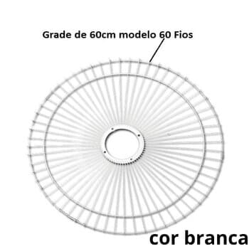GRADE P/VENTILADOR VENT-NEW VENTNEW VENT NEW 60CM METAL COR BRANCA 60FIOS - MODELO PAREDE P/DIANTEIRA/TRASEIRA - *SALDĂO* *VENDIDA P/UNIDADE