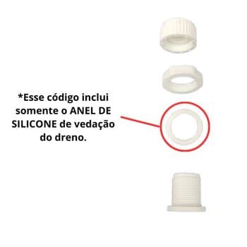 ANEL DE SILICONE VEDAÇĂO DA ROSCA DO DRENO CLIMATIZADOR VENTISOL CLI35LT CLI60LT CLI80LT CLI45LT CLI70LT CLI100LT
