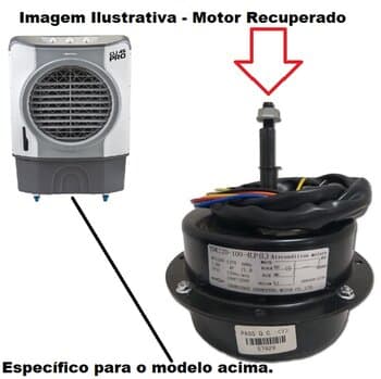 Motor P/climatizador Ventisol 110V Cli45Pro Ydk120-100 4Lp Ac110-110V 100W Lado/hel G/h e-12,0Mm Pml C/rosca Dir.08,0Mm - Use. yyhs94