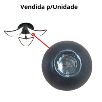 PORCA R/DIR 3,5MM P/FIXAR VIDRO DA LUMINÁRIA VENTILADORES AGATA ARIZONA BRUXELAS CHILE CLEAN SMART - ESFERA DE ALUMÍNIO PRETA -*VENDIDA P/UNIDADE