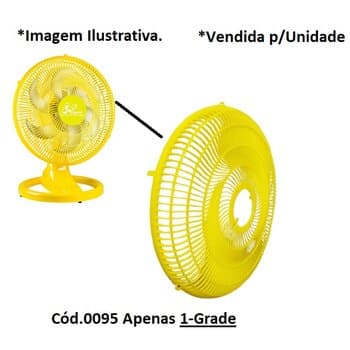 GRADE P/VENTILADOR 50CM VENTI-DELTA NEW PREMIUM COLUNA MESA - PL AMARELA -*VENDIDA P/UNIDADE - SERVE P/DIANTEIRA OU TRASEIRA