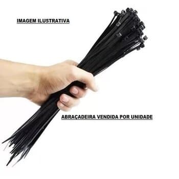 Abraçadeira de Nylon 760 x 9,0mm Presilha Lacre Extra Grande cor Preto - *Vendida p/Unidade - foto 1 de 3
