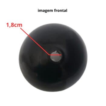 CANOPLA PLASTICA SUPERIOR PRETA P/VENTILADOR DE TETO VENTISOL INVERTER FENIX MISTRAL WIND - D14,1CM E1,8CM - CANOPLA VT CONTROLE REMOTO