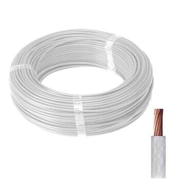 FIO CABO FLEXIVEL 02,5MM SIMPLES COR BRANCA - 1 PERNA DE FIO -*VENDIDO P/METRO