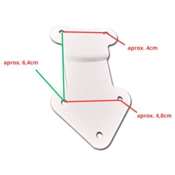 GARRA SUPORTE DA PÁ HÉLICE P/VENTILADOR DE TETO TRON MÁXIMO - COR BRANCA -*VENDIDA P/UNIDADE - TRON MAX TRON BÚZIOS - COMPRIMENTO 10,9CM