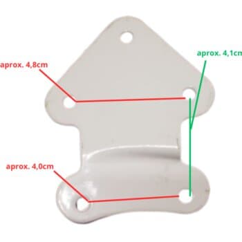 GARRA SUPORTE DA PÁ HÉLICE P/VENTILADOR DE TETO TRON NEW ATUAL - COR BRANCA -*VENDIDA P/UNIDADE - TRON MAX TRON BÚZIOS - COMPRIMENTO 08,5CM