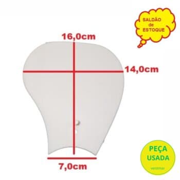 ORELHA PÁ DA HELICE DO VENTILADOR VENTISOL ANTIGO 50CM BRANCA - ENCAIXE C/PARAFUSO E TRAVA GUIA NO CENTRO MIOLO, BICO DE POLIA OU NUCLEO