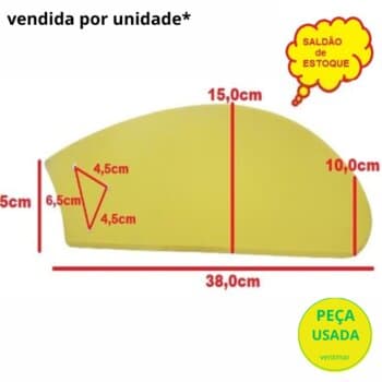 PÁ HÉLICE P/VENTILADOR DE TETO LOREN SID LUMI M1 M2 - MDF TUBA AMARELA - *VENDIDA P/UNIDADE - P/GARRA MAIOR C/3 FUROS - *SALDĂO* - P/CICLONE, VENTI-DELTA PLUS, VOLARE