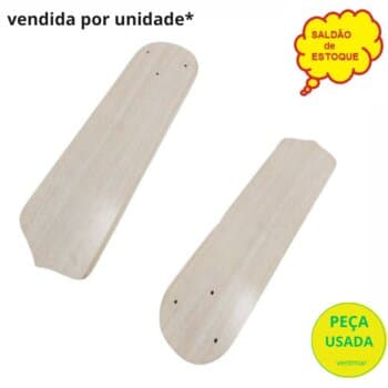 PÁ HÉLICE P/VENTILADOR DE TETO - PA MADEIRA COR MARFIM C/FURAÇŐES DIVERSAS - *VENDIDA P/UNIDADE *SALDĂO