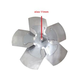 HELICE P/EXAUSTOR DE 30CM ARGE A300 - 5PAS - ENCAIXE EIXO 10,0MM TRAVA COM PARAFUSO LATERAL