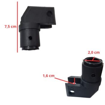 CACHIMBO SUPORTE DO MOTOR DO VENTILADOR ARGE ANTIGO - ENCAIXE 16,5MM - SEM ARRUELA DISCO TRAVA BORBOLETA
