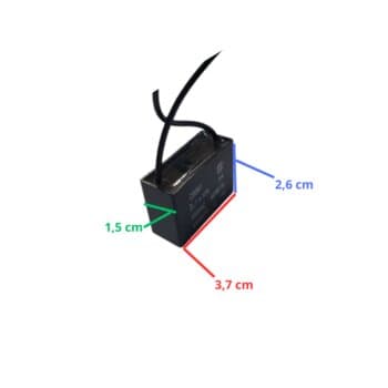 CAPACITOR 002,0UF 2FIOS QD 450VAC P/VENTILADOR DE TETO + SERVE P/VÁRIAS APLICAÇŐES