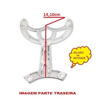 GARRA SUPORTE DE PÁ HÉLICE VENTILADOR DE TETO IMPORTADO *USADAS UNIDADE* G/GD ALU BRANCA 2-FUROS G X MT-5,5CM 3-FUROS G X PÁ-14,0CM