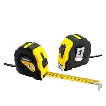 TRENA DE ACO EMBORRACHADA 16MM 3M THOMPSON - Trena de Bolso com Trava 3Metros - 16'/3M