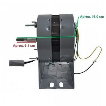 MOTOR P/CLIMATIZADOR EBONE 220V04,0UF - FOG2 FOG3 - 190W 1/4CV 1750RPM - LADO/HÉL EIXO ROSCA 9,4MM - VENT AIR-795