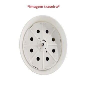 LUSTRE PLAFON P/VENTILADOR DE TETO VENTI-DELTA TWISTER COR BRANCA C/GLOBO PLÁSTICO 20CM *SEM SOQUETE