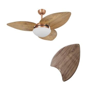 PÁ HÉLICE P/VENTILADOR DE TETO VOLARE - MDF MADEIRA DUNAMIS RÁDICA FREJÓ FREIJÓ - *VENDIDA P/UNIDADE