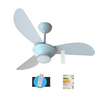 VENTILADOR DE TETO VENTISOL MISTRAL INVERTER LED18W BIV110V-220V 30W BRANCO 3PÁS PL TUBA CONTROLE REMOTO 6-VELOCIDADES