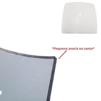 GLOBO CÚPULA VIDRO DA LUMINÁRIA VENTILADOR DE TETO TRON QUADRIMAX 300MM 01-FURO 12MM C/BORDA CRISTAL - *APENAS O VIDRO - foto 1 de 5