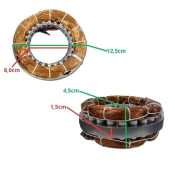 Estator Bobinado Motor Ventilador OSCILANTE Loren Sid 50/60cm Biv135w06,0uF - Orbital-M2 - Estator do ventilador Orbital Loren Sid 50/60cm