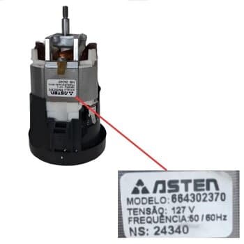 MOTOR LIQUIDIFICADOR JL-COLOMBO A.R. 02,0LT LI-02 110V 0800W/0360W 01800RPM 50/60HZ - ASTEN MOD.664302370 NS:24340