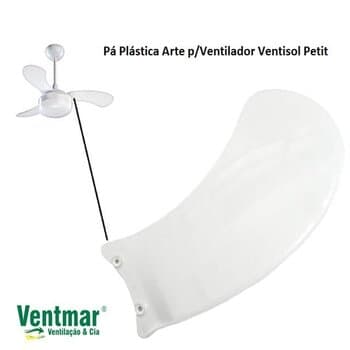 PÁ HÉLICE P/VENTILADOR DE TETO VENTISOL PETIT COR BRANCA - 01-PÁ PLÁSTICA ARTE PETIT - *VENDIDA P/UNIDADE - foto 1 de 4