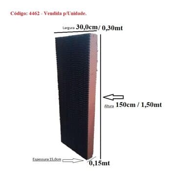 COLMEIA P/CLIMATIZADOR - ESP.15,0X L30,0 X A/C150,0CM ROTO50 MEGA BRISA ECOBRISA - PAINEL EVAPORATIVO 15030-15