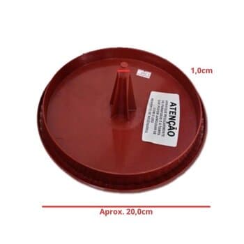 PLAFON DE ACABAMENTO P/VENTILADOR DE TETO SEM LUZ - LUMINÁRIA CEGA P/ÁREA GOURMET - PLAFON CEGO TAMPA DO MOTOR LATINA VT2 VT300 VERMELHA MARSALA