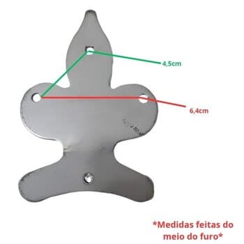 GARRA SUPORTE DAS PÁS VENTILADOR DE TETO PRIMAVERA - COR PRATA - *VENDIDA P/UNIDADE