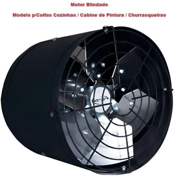 EXAUSTOR DE 30CM VENT AIR BLINDADO BIV300W BAIXA ROTAÇÃO-1650RPM ALTA VAZÃO-03600M3/H - SERVIÇO PESADO P/CHURRASQUEIRAS COIFAS CABINE - INDUSTRIAL