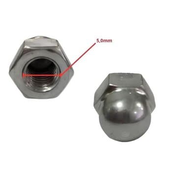PORCA DA HELICE VENTILADOR VENTISILVA VCL65 VPL65 VENTISO - COR PRETA - P/TODOS C/EIXO 05,0MM - PORCA METAL ROSCA ESQUERDA - foto 1 de 3