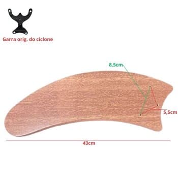PÁ HÉLICE VENTILADOR DE TETO CICLONE - MDF FACĂO COR MADEIRA L00cm x A00,0mm x C00,0cm - *VENDIDA P/UNIDADE - ORIGINAL P/MODELOS MERIDIONAL EQUATORIAL TROPICAL