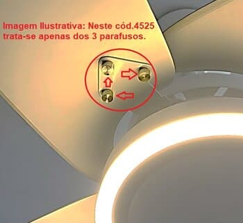 Parafuso Inox p/Fixar Garras x Pás hélices Ventilador Tron Azzam cor Inox c/Porca - Kit c/03 + 02 Parafuso Garra x Motor - Todos c/Porcas 3/16 X 1/2 bicromatizada