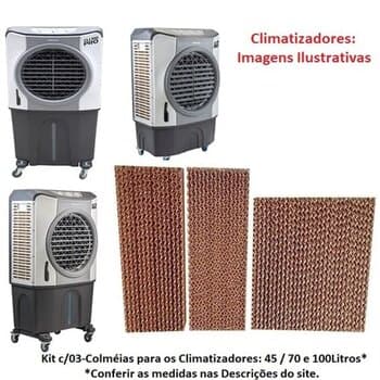 COLMEIA P/CLIMATIZADOR - ESP.06,0X L42,0 X A/C048,0CM 1-TRAS + 2-LAT ESP.05,0X L21,0 X A/C60,0CM - KIT VENTISOL-CLI45LT CLI70LT CLI100LT PRO MWM-M4500 - PAINEL EVAPORATIVO 04842-06/06021-05