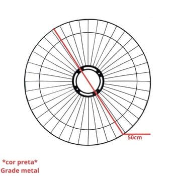 GRADE P/VENTILADOR 50CM VENTISOL PAREDE BIV NEW - METAL PRETA 135FIOS -*VENDIDA P/UNIDADE*- p/MOD.G3 DIANTEIRA=TRASEIRA / P/MOD.MX ATUAIS SÓ DIANTEIRA