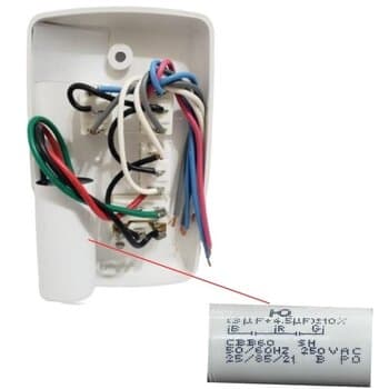 CHAVE P/VENTILADOR DE TETO R2LUZ 3VEL C/CAP.07,5UF 3,0+4,5MF C/REVERSĂO + 2-TECLAS LUZ - P/VENTI-DELTA NEW LIGHT 110VOLTS, E OUTROS